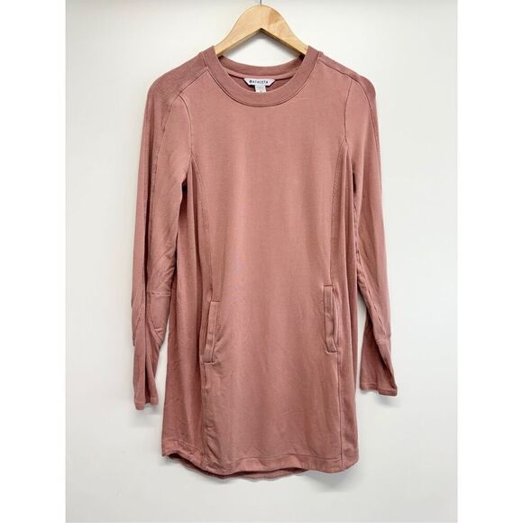 Athleta Balance Dress Long Sleeve Front Pockets Size Extra Small Crewneck - Picture 2 of 12